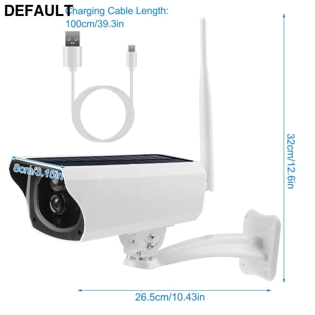 1080P Solar WiFi Camera White Home Security