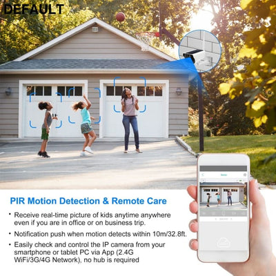 1080P Solar WiFi Camera White Home Security