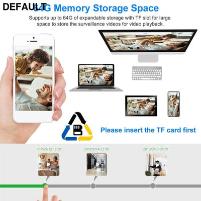 1080P Solar WiFi Camera White Home Security