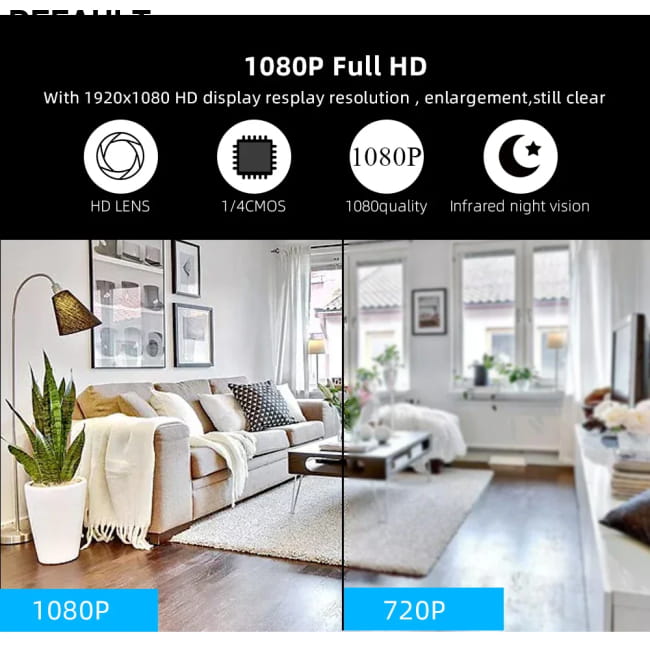1080P Wireless Mini WiFi Camera with Night Vision Motion Detection Home Security Surveillance Cameras