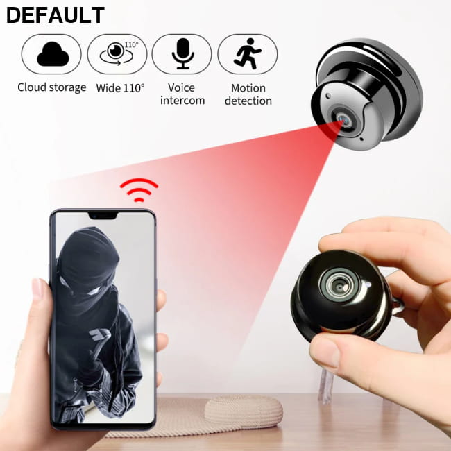 1080P Wireless Mini WiFi Camera with Night Vision Motion Detection Lighting Cam / EU Plug Home Security Surveillance