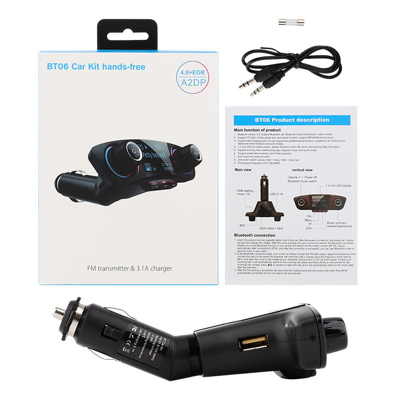 BT06 Car MP3 Bluetooth Player Charger Multi-Language