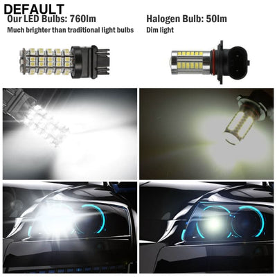 10Pcs/Kit LED Car Light Bulbs 760lm T25 3528SMD 6000K Pure White Auto Lamps Replacement Black Accessories Motor Vehicle