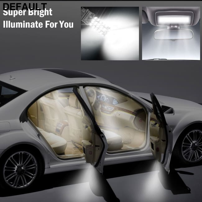 10Pcs/Kit LED Car Light Bulbs 760lm T25 3528SMD 6000K Pure White Auto Lamps Replacement Black Accessories Motor Vehicle