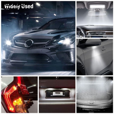 10Pcs/Kit LED Car Light Bulbs 760lm T25 3528SMD 6000K Pure White Auto Lamps Replacement Black Accessories Motor Vehicle