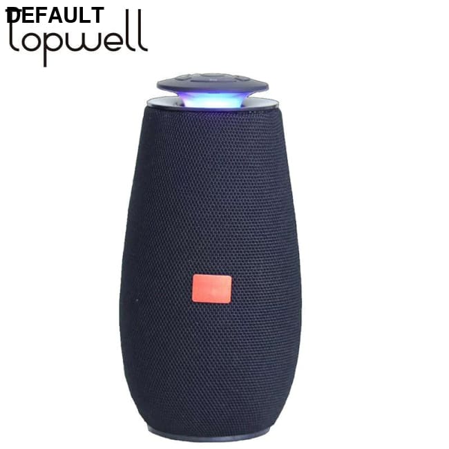 10W 360 degree stereo sound speaker tws pairing with power bank FM radio disco light wireless for home party Black Mini