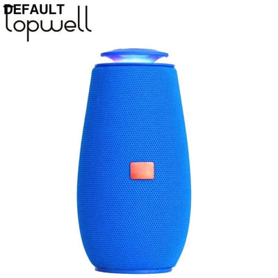 10W 360 degree stereo sound speaker tws pairing with power bank FM radio disco light wireless for home party Blue Mini