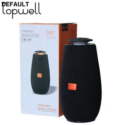 10W 360 degree stereo sound speaker tws pairing with power bank FM radio disco light wireless for home party Mini