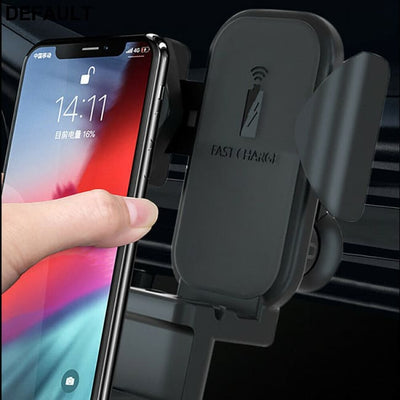 10W Wireless Car Charger Automatic Clamping Fast Charging Phone Holder Mount in For iPhone XS XR AirPods Apple Watch 1