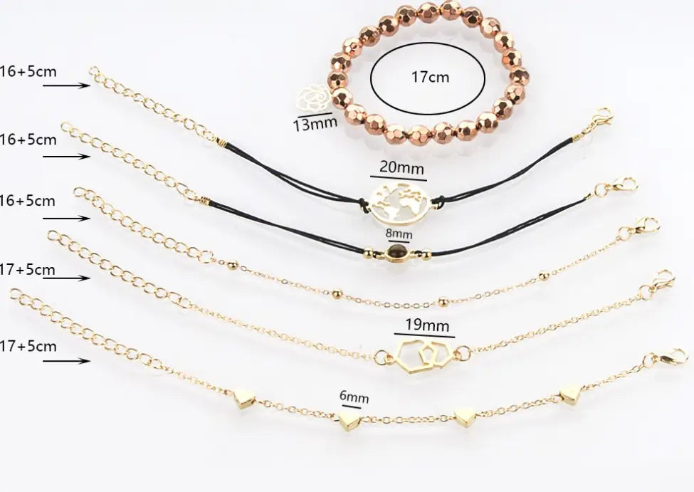 Bohemian Bracelets & Bangles Set Vintage Bead Boho Charm Bracelet For Women Jewelry Accessories Pulseras Mujer Bijoux