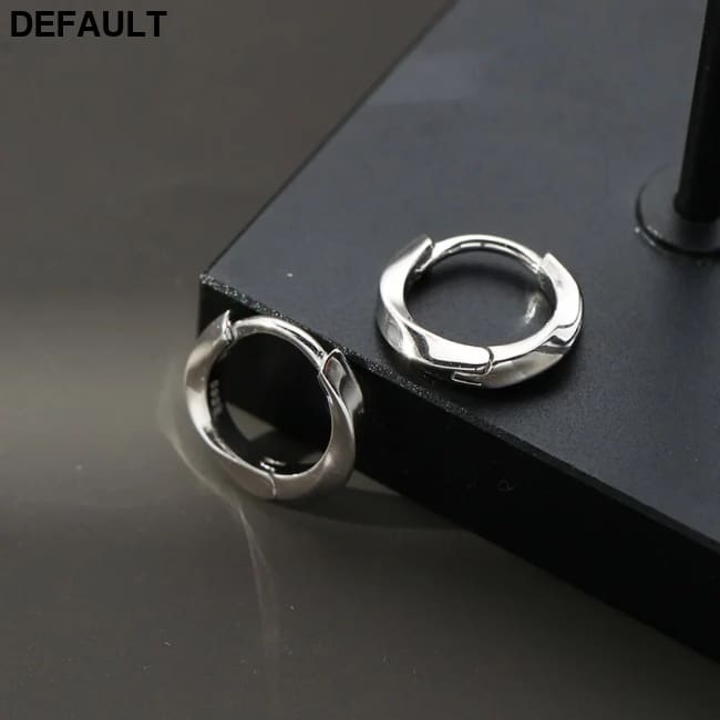 12MM Hoops Earrings For Men Jewelry Personality 925 Sterling Silver Male Party Accessories