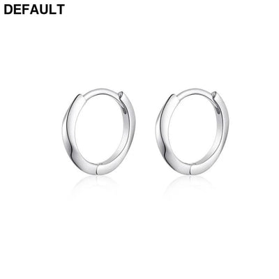 12MM Hoops Earrings For Men Jewelry Personality 925 Sterling Silver Male Party Accessories