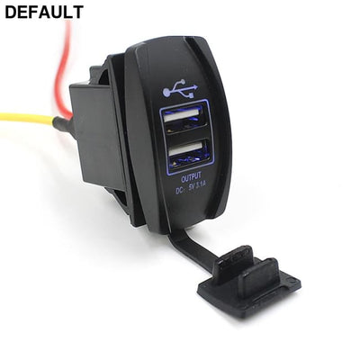 12V 24V Car Auto Boat Accessory Dual USB Charger Power Adapter LED Outlet Accessories Electronics