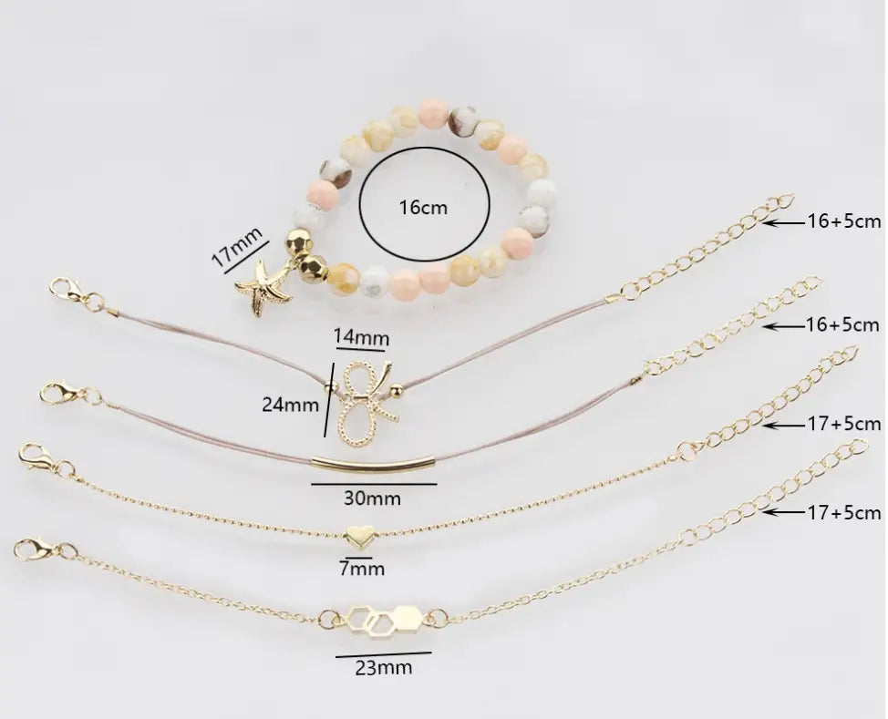 Bohemian Bracelets & Bangles Set Vintage Bead Boho Charm Bracelet For Women Jewelry Accessories Pulseras Mujer Bijoux