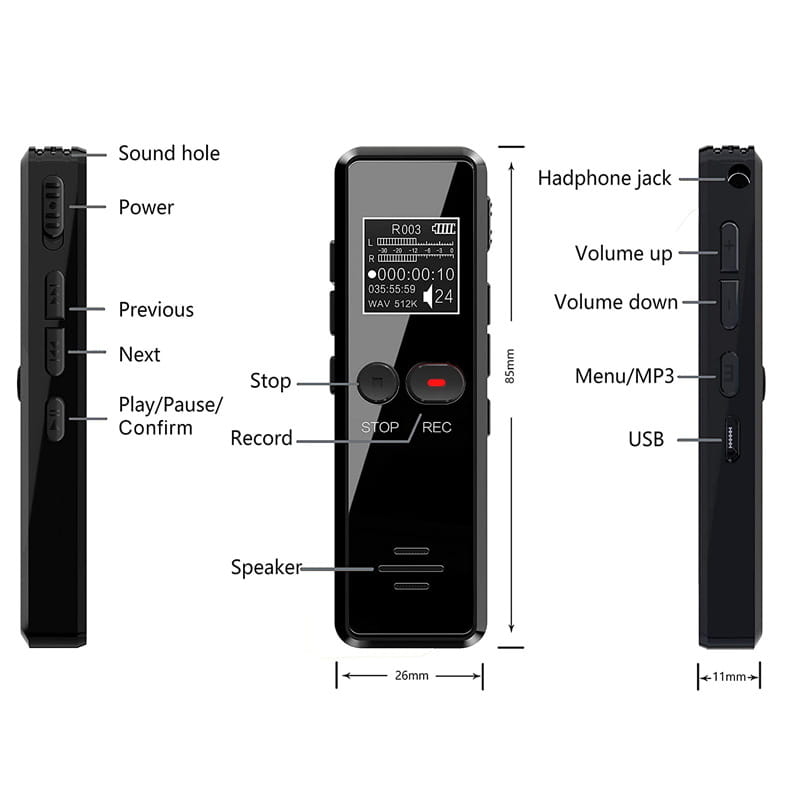 U Disk MP3 Player Voice Recorder
