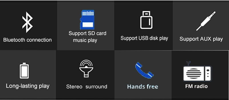 Wireless Bluetooth Speaker 10W Waterproof Column Subwoofer Portable Soundbar