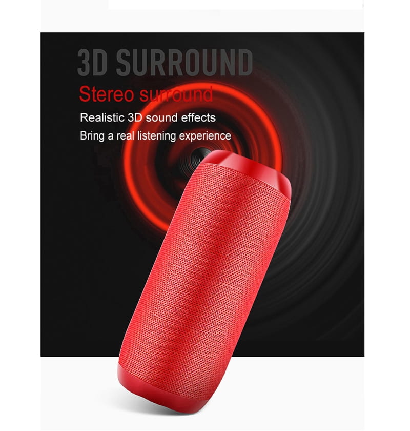 Wireless Bluetooth Speaker 10W Waterproof Column Subwoofer Portable Soundbar