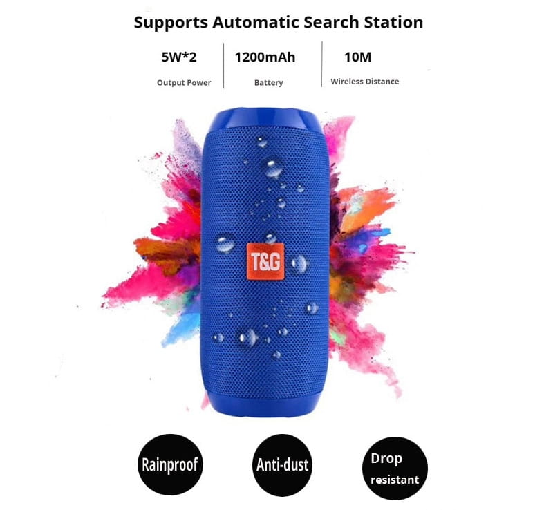 Wireless Bluetooth Speaker 10W Waterproof Column Subwoofer Portable Soundbar