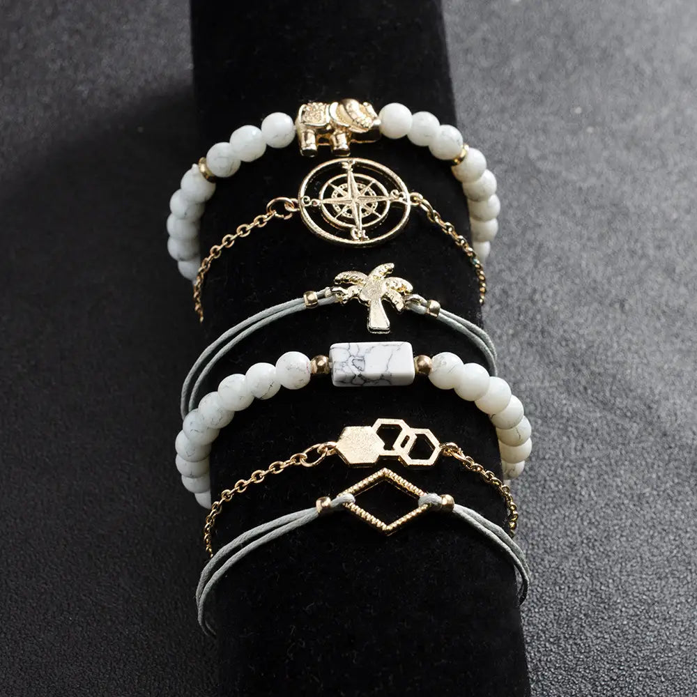 Bohemian Bracelets & Bangles Set Vintage Bead Boho Charm Bracelet For Women Jewelry Accessories Pulseras Mujer Bijoux