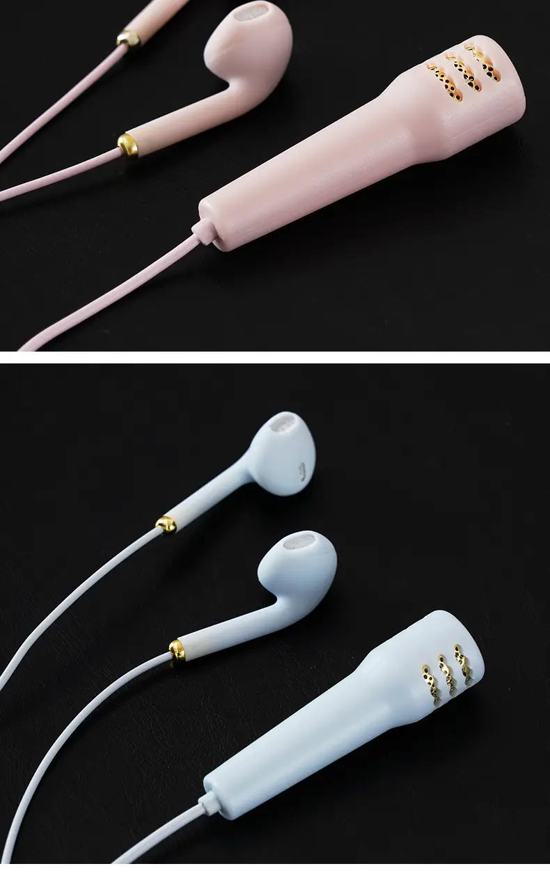 National K Song Singing Wired Mini Microphone Headset Practice It Live Mobile Phone