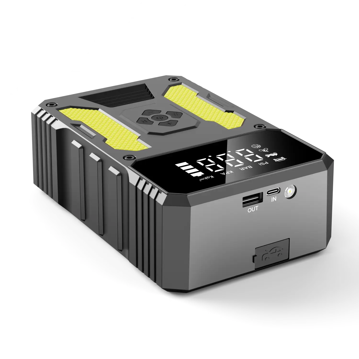 Car Jump Starter With Air Compressor Portable 12V Power Bank Battery Pack Lithium Booster