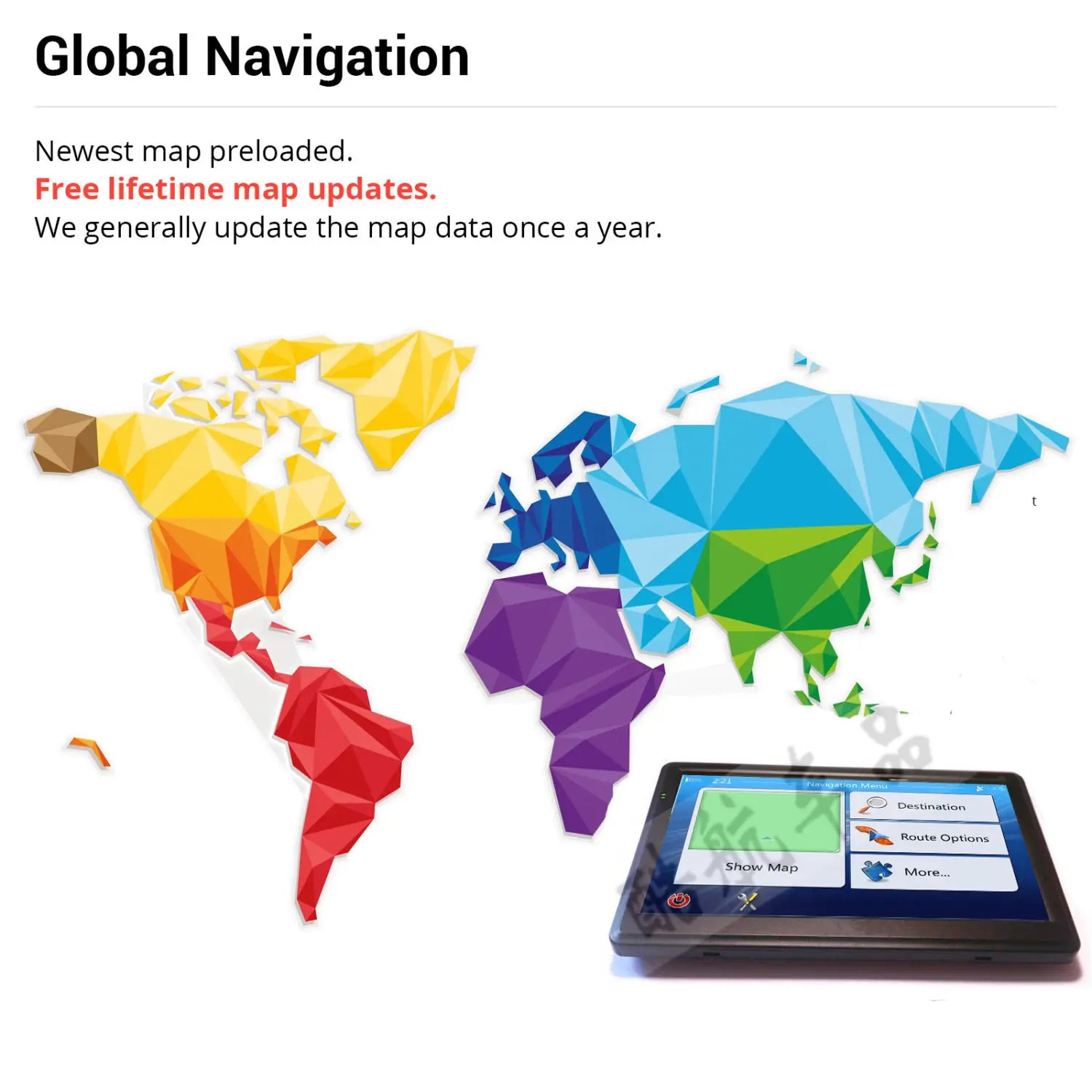 Portable 7inch Car GPS Navigator for Universal Use in Cars