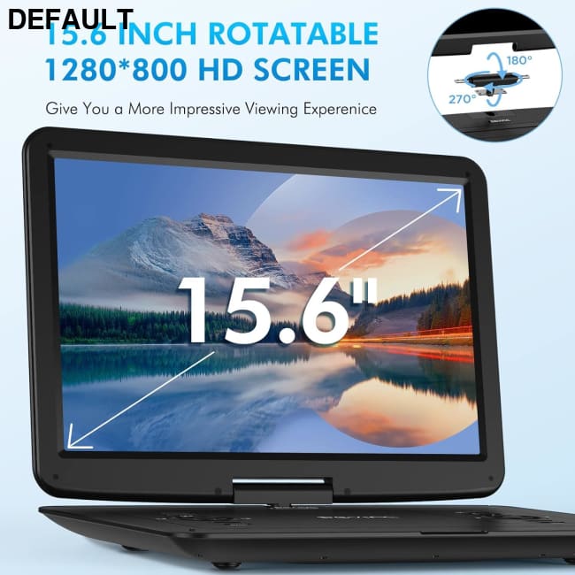17.9’’ Portable DVD Player with 15.6’’ HD Swivel Screen Support Multiple CD Formats/USB/SD Card/Sync TV 6 Hours