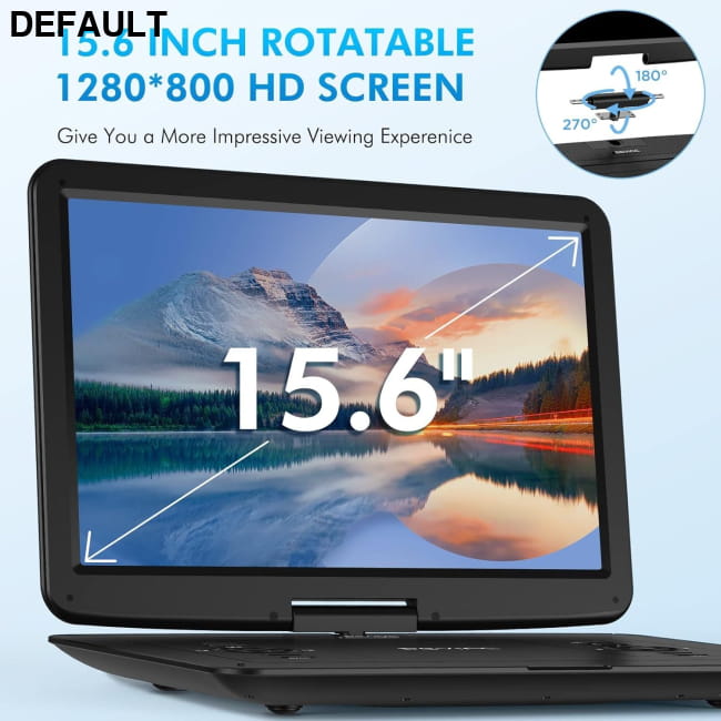 17.9 Inch Portable DVD Player with 15.6 Swivel Screen Support Black / US Players & Blu-ray