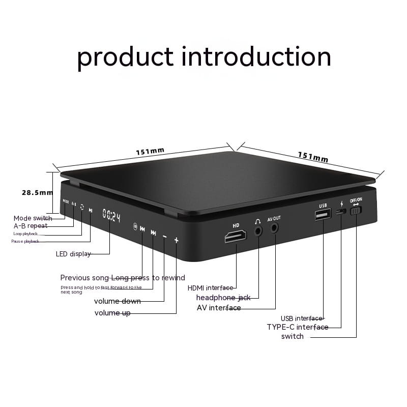 Home DVD HD Player Mini CD