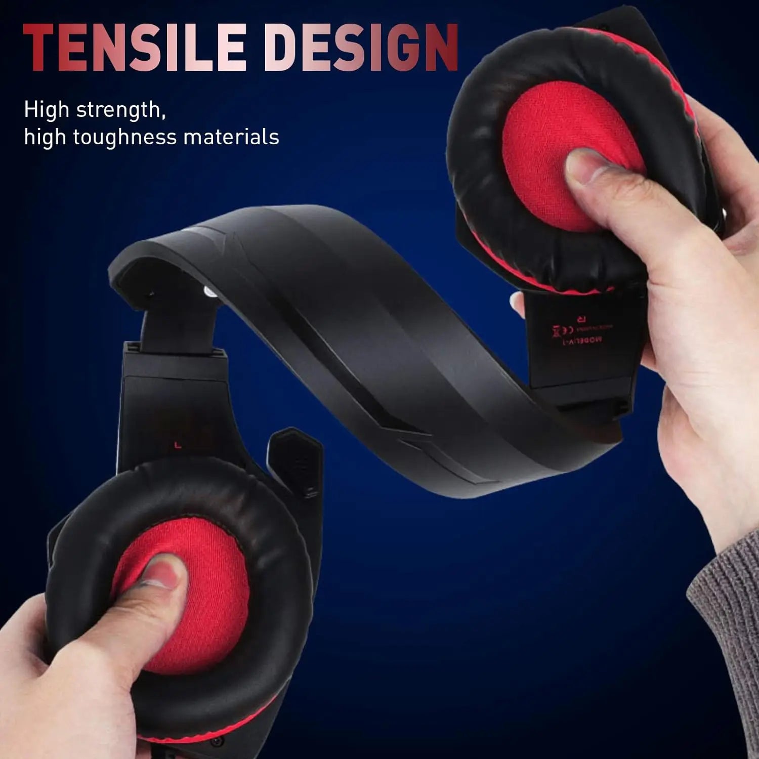 Head mounted gaming headphones colorful RGB wired computer game controller