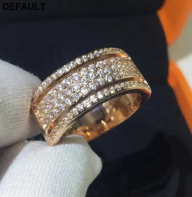 18K Rose Gold Lab Diamond Ring 925 Sterling Silver Engagement Wedding Rings for Women Men Vintage Party Jewelry Gift