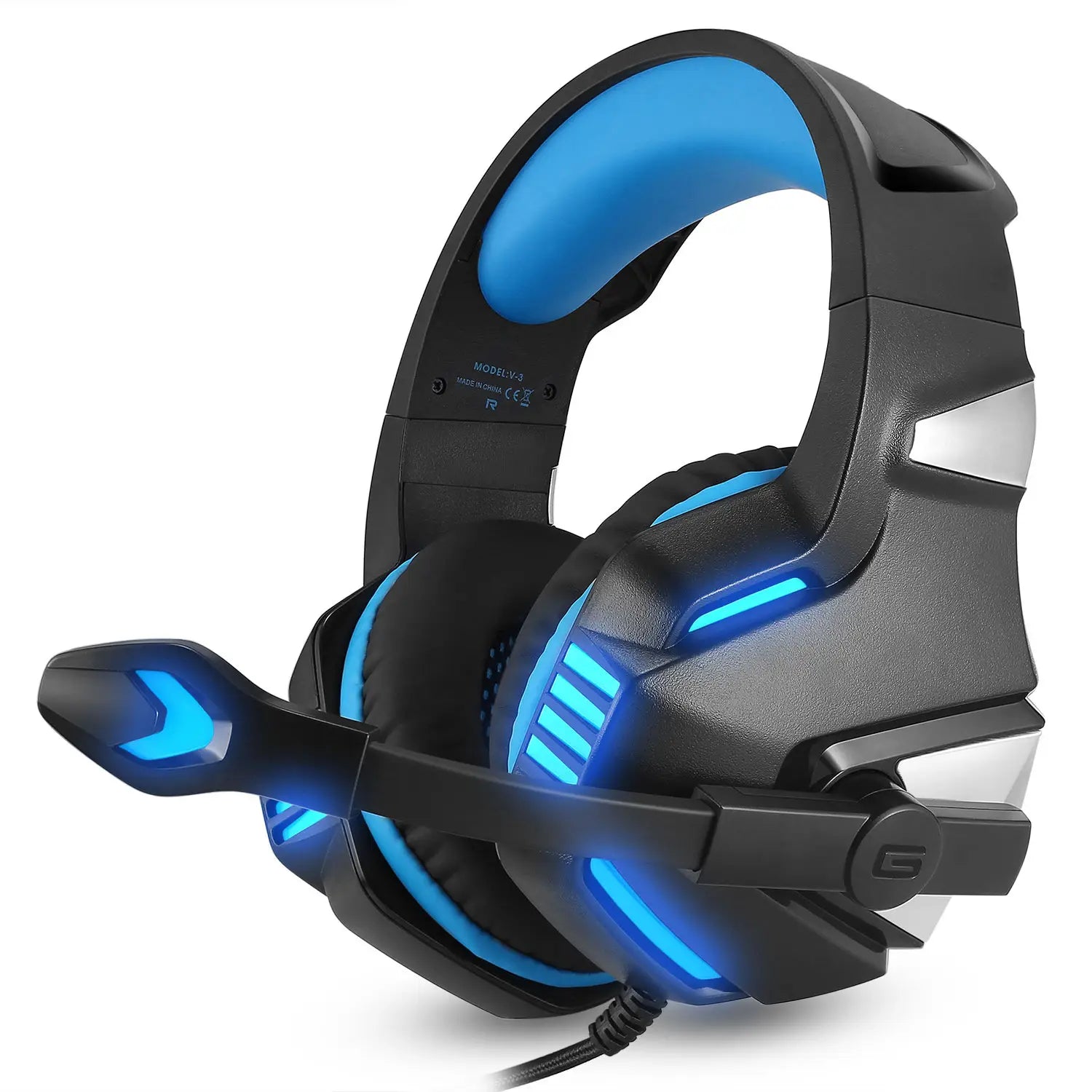 Head mounted gaming headphones RGB wired mobile phones computers subwoofers