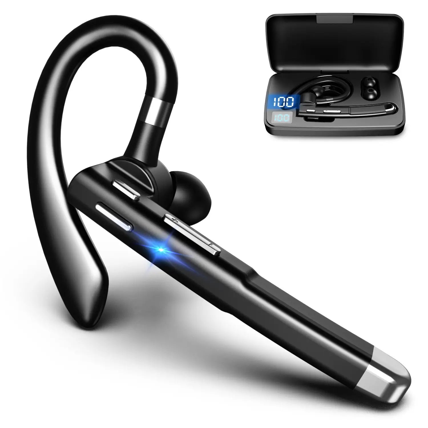 Wireless Bluetooth Headset Single Ear Business Hanging Noise Reduction
