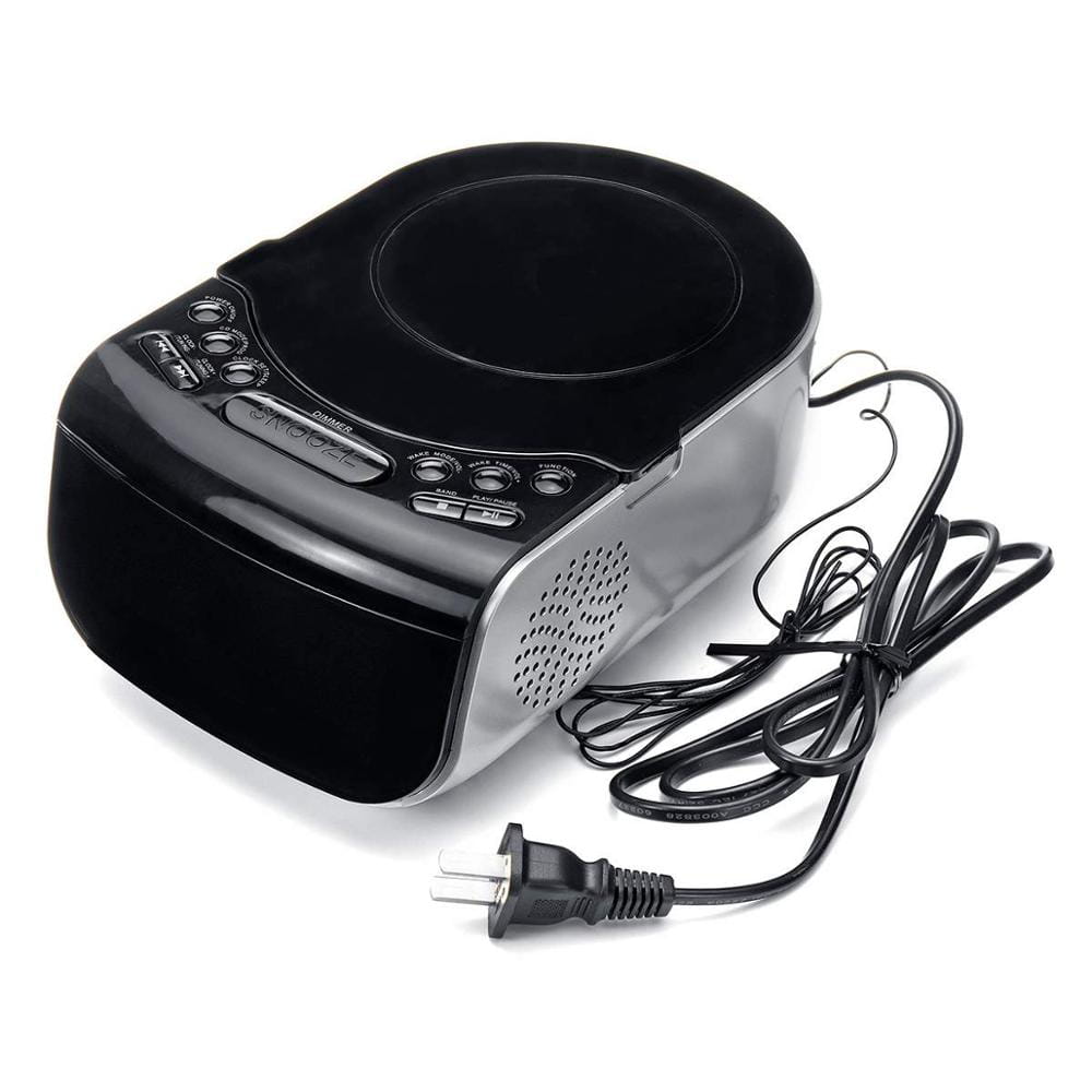 LCD Digital Alarm Dual Speakers Radio CD Music Player