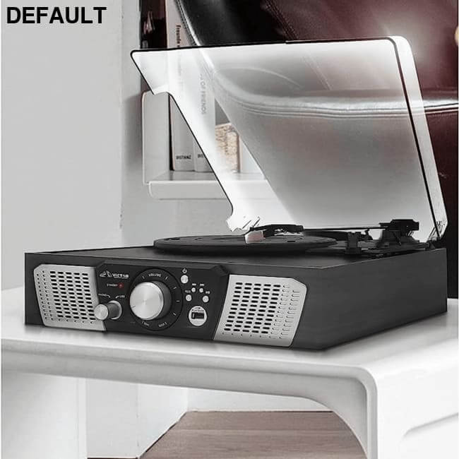Victor Lakeshore 5-in-1 Hybrid Bluetooth Turntable System Black / US Home Theater Systems Turntables & Record Players