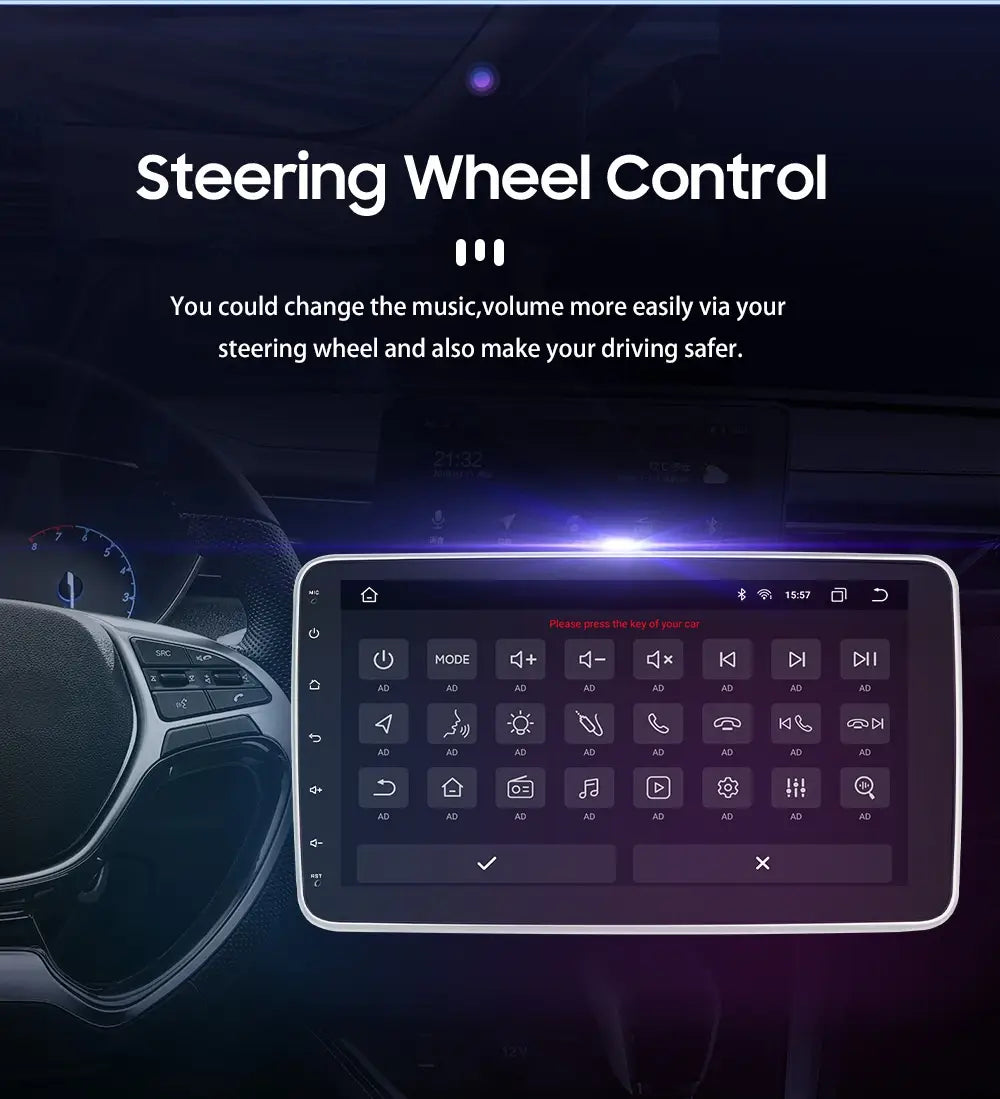 Android Large Screen 101-inch Universal Rotation Shaking Head Doll For Car All-in-one Navigation Machine