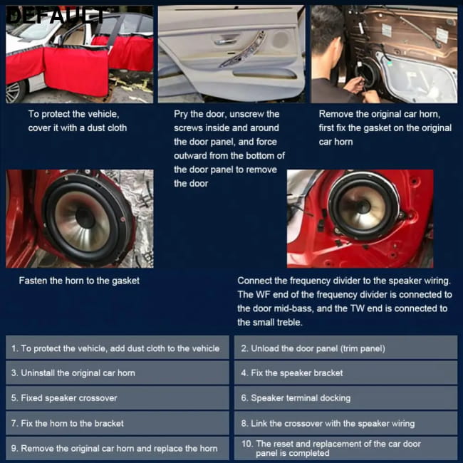 1pc/2pcs 6.5 Inch Car Speaker 600W 2 Way Vehicle Door Speakers