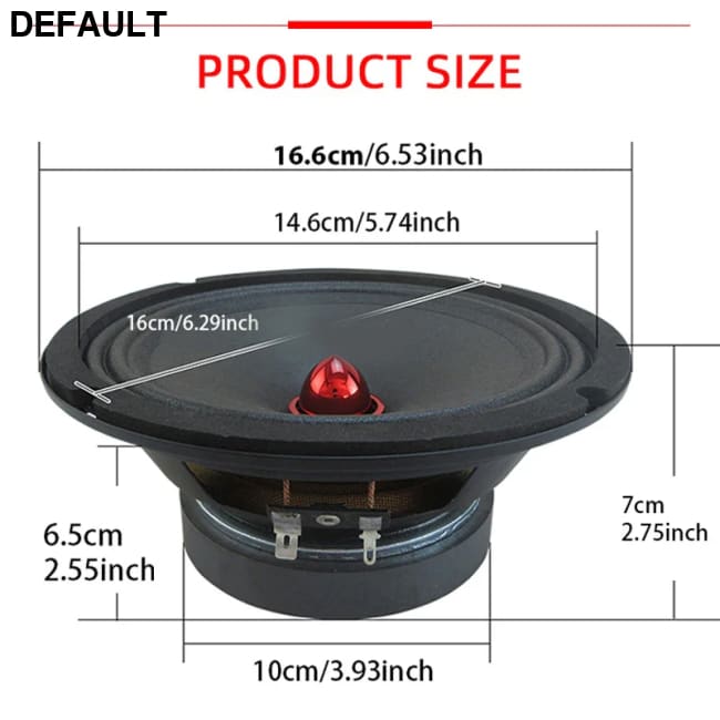 1PC 650W 6.5’’ Car Speaker Mid Range for Audio Modification Surround Sound System Music Player Vehicle Door Speakers