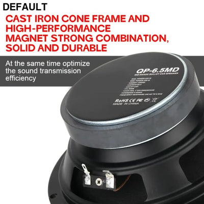 1PC 650W 6.5’’ Car Speaker Mid Range for Audio Modification Surround Sound System Music Player Vehicle Door Speakers