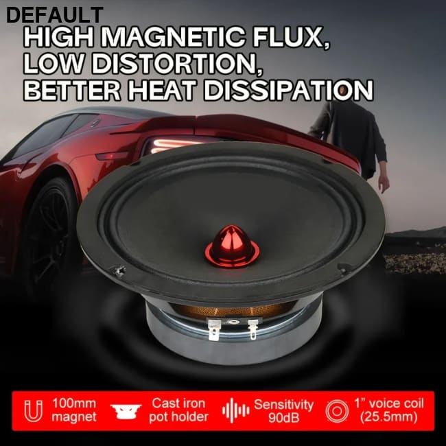 1PC 650W 6.5’’ Car Speaker Mid Range for Audio Modification Surround Sound System Music Player Vehicle Door Speakers