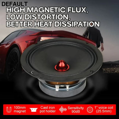 1PC 650W 6.5’’ Car Speaker Mid Range for Audio Modification Surround Sound System Music Player Vehicle Door Speakers