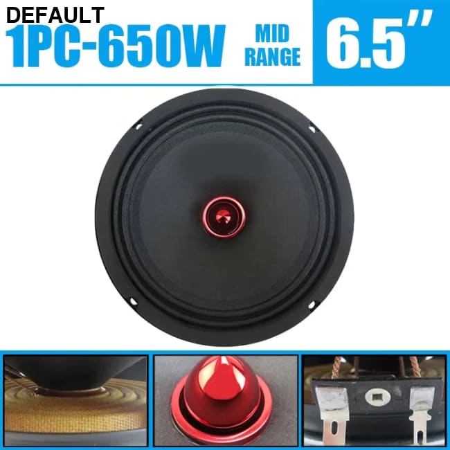 1PC 650W 6.5’’ Car Speaker Mid Range for Audio Modification Surround Sound System Music Player Vehicle Door Speakers