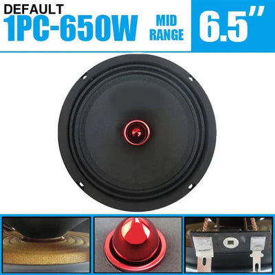 1PC 650W 6.5’’ Car Speaker Mid Range for Audio Modification Surround Sound System Music Player Vehicle Door Speakers