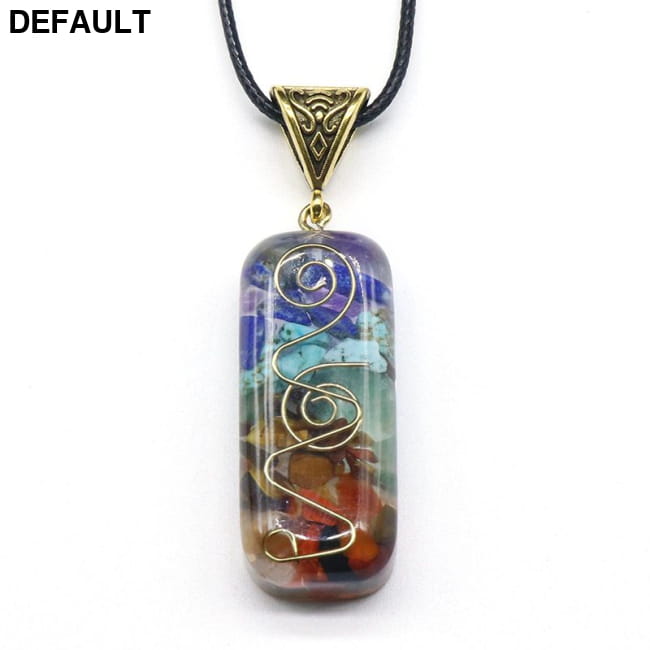 7 Chakra Crystalized Pendant Jewelry on Leather Lanyard Men Necklaces Sterling Silver