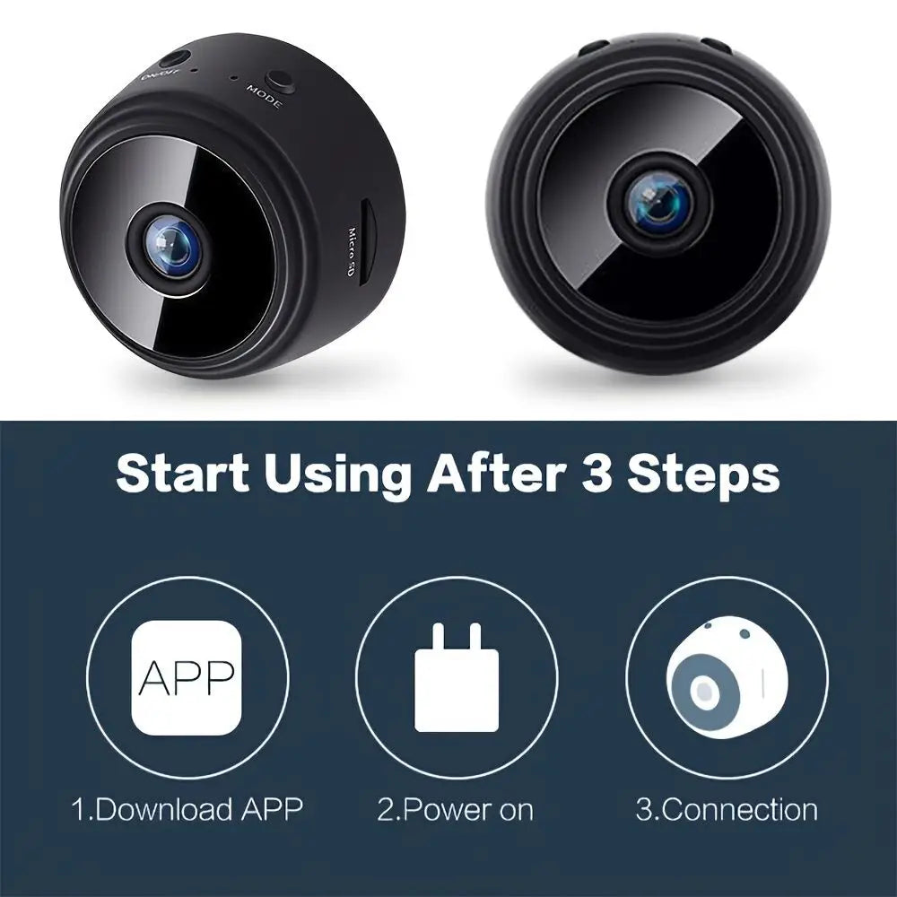 1pc A9 Mini Camera; HD 720P 2.4G Wifi IP Night