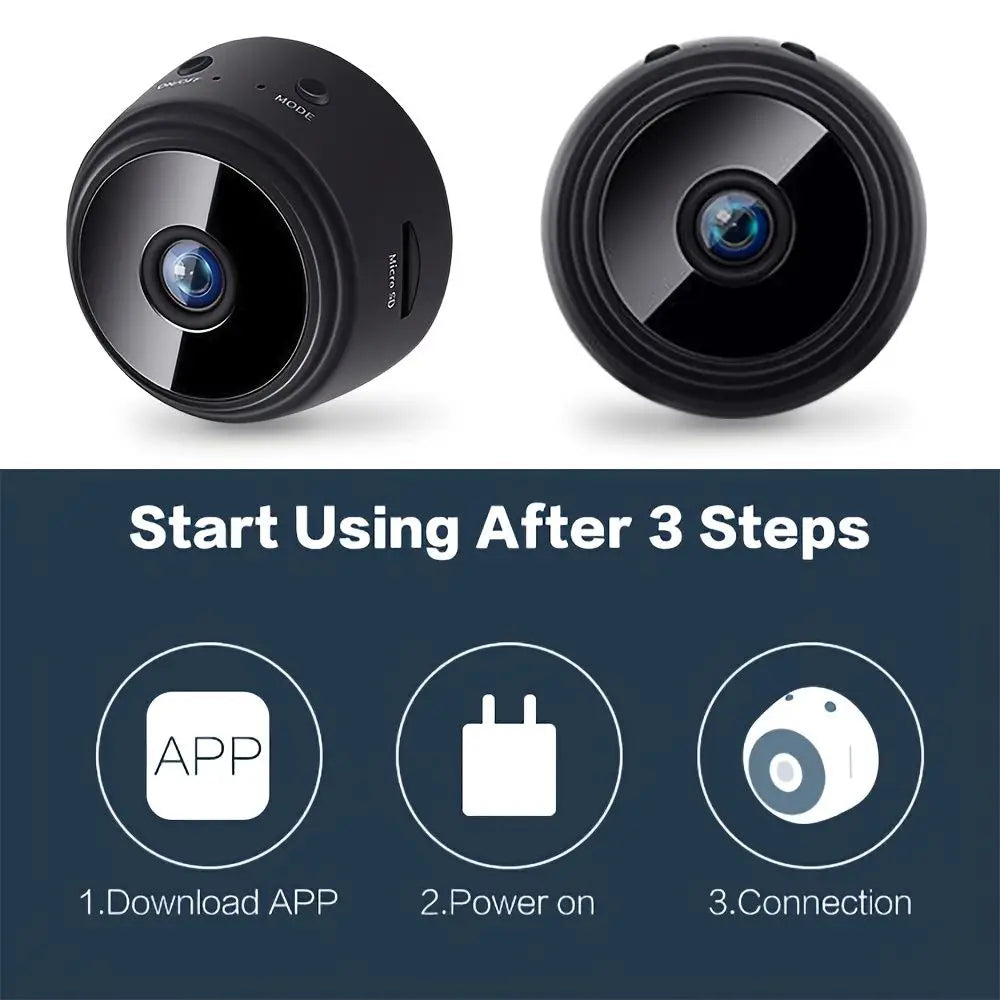 1pc A9 Mini Camera; HD 720P 2.4G Wifi IP Night
