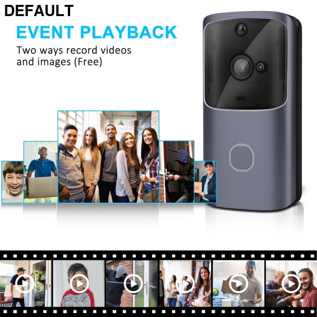 2.4G Video Doorbell for Home Security Black Electronics