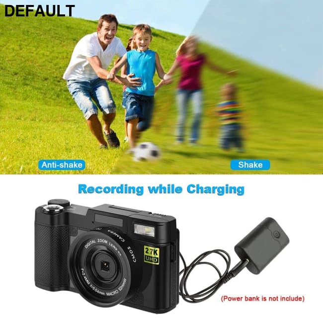 2.7K Full HD Digital Camera D1 3.0’’ 24MP Photographic 4x Zoom Rotating Screen Professional EIS Video w/h YouTube