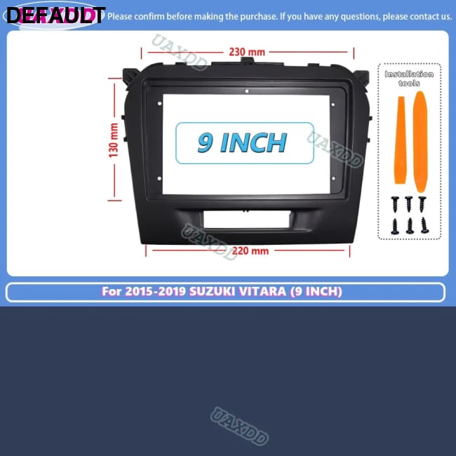2 din 9 inch Car Radio installation DVD GPS Plastic Fascia Panel frame For SUZUKI Vitara 2015-2019 Dash Mount Kit cable