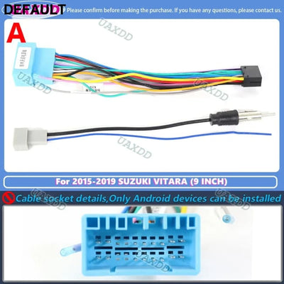 2 din 9 inch Car Radio installation DVD GPS Plastic Fascia Panel frame For SUZUKI Vitara 2015-2019 Dash Mount Kit cable